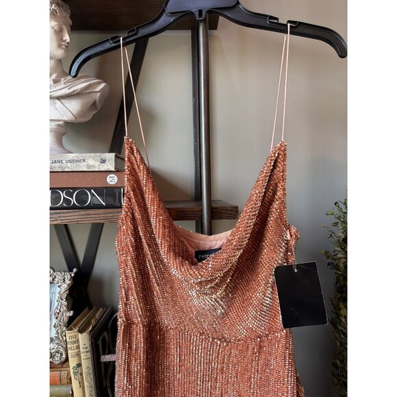 retrofete Katya Sequin Maxi Dress Bronze Womens Size Medium - Picture 6 of 10